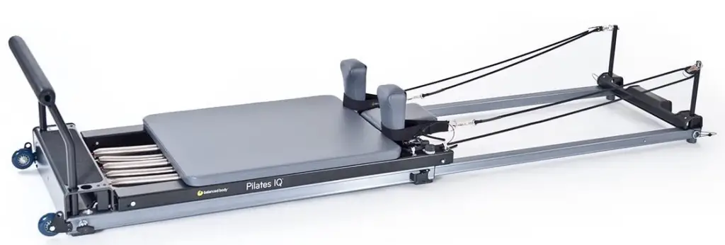 balanced body Pilates IQ Reformer, with Wheelbarrow Wheels