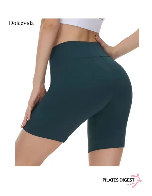 Dolcevida Women Yoga Running Shorts High Waisted